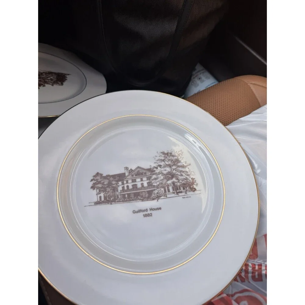 Vintage Guilford HOUSE 1882 & HAYDN HALL 1902 Dinner Plates A Set Of 2
